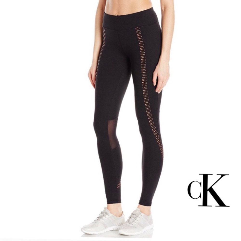 Calvin Klein Dotted Stripe Full Length Leggings - Picture 2 of 5